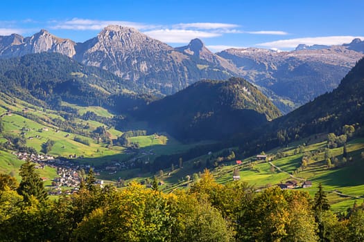 over mountain and valley
