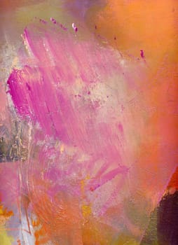 opaque and glazing oil-colored textures on canvas