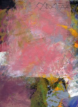 opaque and glazing oil-colored textures on canvas
