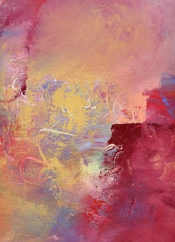 opaque and glazing oil-colored textures on canvas