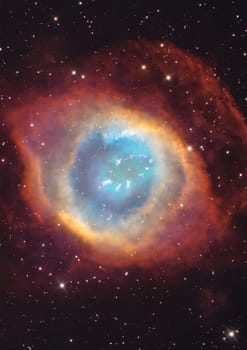 Far being shone nebula and star field against space. "Elements of this image furnished by NASA""."