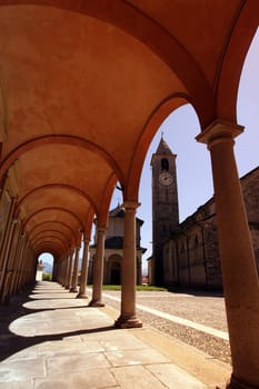 the Church in the old town of Baveno on the Lago maggiore in the Lombardia in north Italy.