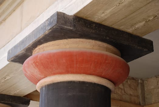 Pillar in Knossos Crete Greece Europe