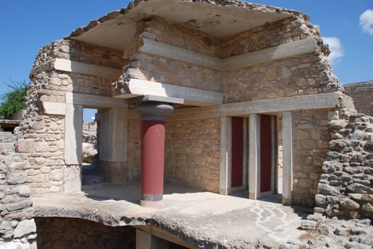 Excavation site Knossos Greece Crete