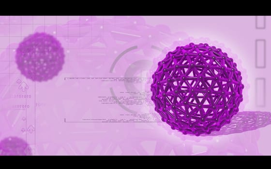 Digital illustration of gene in colour background