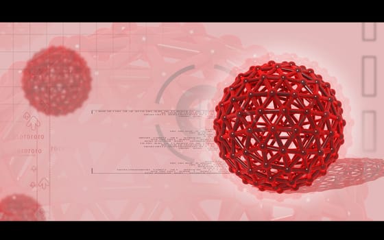 Digital illustration of gene in colour background