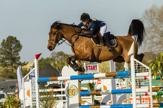 Horse Jumping Nationals Championship  scenes and close-up action of riders men woman at Shongweni Hillcrest outside Durban South Africa  10th Aug 2014