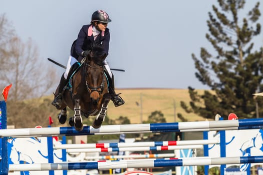 Horse Jumping Nationals Championship  scenes and close-up action of riders men woman at Shongweni Hillcrest outside Durban South Africa  10th Aug 2014