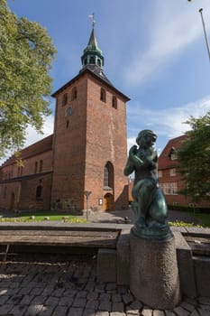 St. Nicholas Church in the city centre of Svendborg,Fyn,Denmark