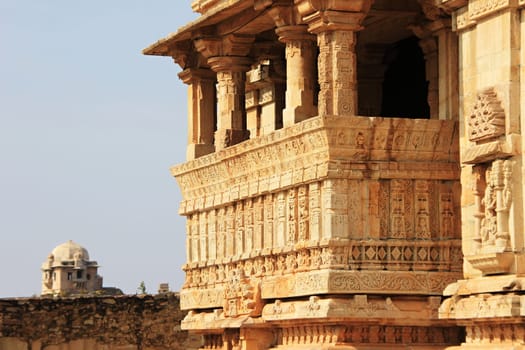 Architecturally beautiful Kumbha Shyam Temple in the vicinity of Vijay Sthambh (Victory Tower), Chittorgarh Fort, Rajasthan, India, Asia