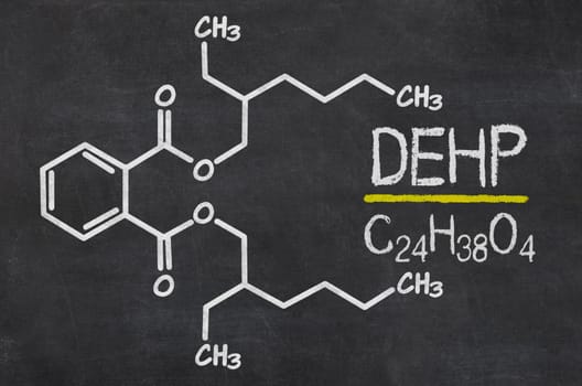 Slate with the chemical formula from DEHP