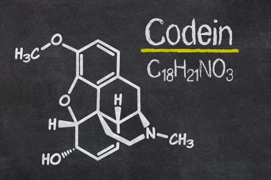 Slate with the chemical formula of Codeine