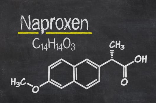 Slate with the chemical formula of Naproxen