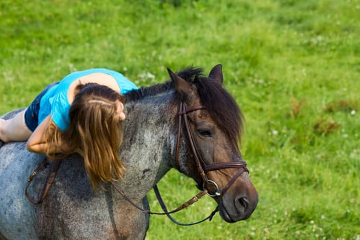 young girl and her horse