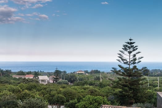 Sicilian Landscape on ionic coast in summer
