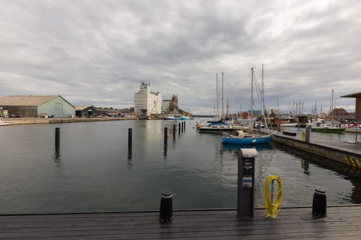 View of the marina of Svendborg,Fyn,Denmark