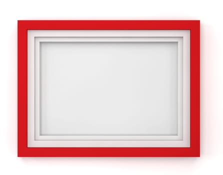Modern frame. 3d illustration on white background