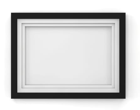 Modern frame. 3d illustration on white background