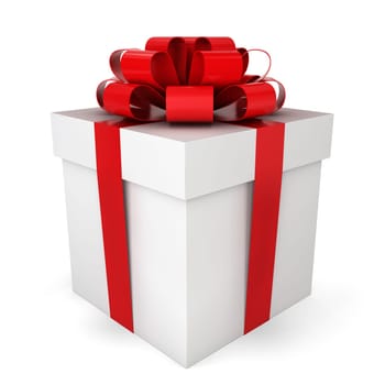 Gift box. 3d illustration on white background