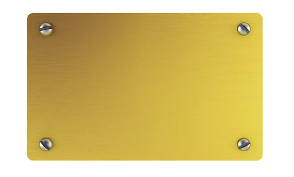 Metal plate. 3d illustration on white background
