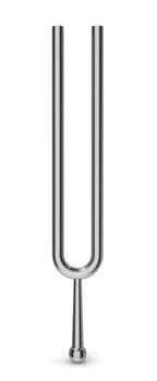 Tuning fork. 3d illustration on white background