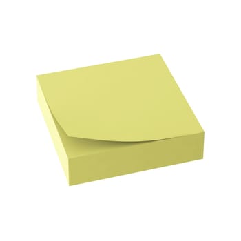 3d render of paper note