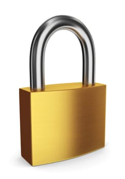New lock. 3d illustration on white background