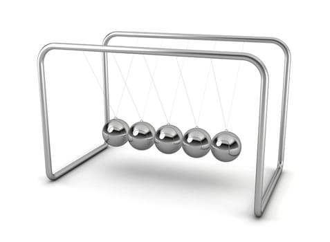 ball pendulum - 3d render on white