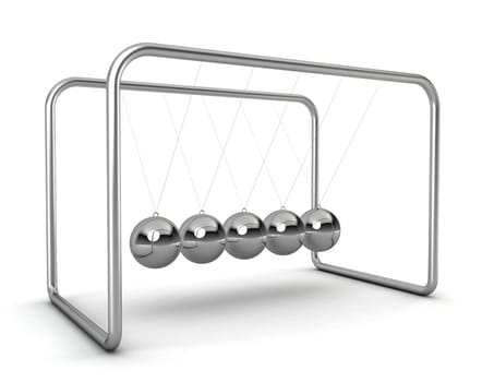 ball pendulum - 3d render on white