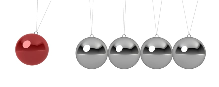 ball pendulum - 3d render on white