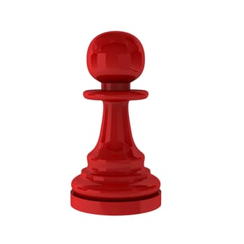 3d render of red pawn