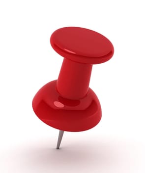 pushpin - 3d render on white