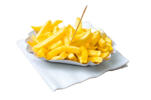 Close-up of typical fast food supplement on white background