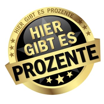Button with banner - Here are percentages