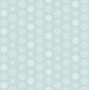seamless blue and white colored snowflake background