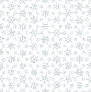 seamless blue and white colored snowflake background