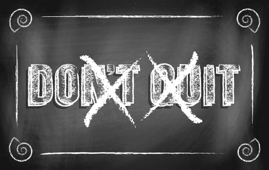 Concept for successful decisions we make. Vintage style blackboard design.