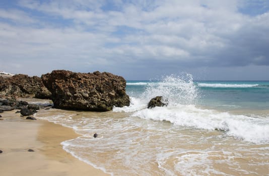 Sandy beach in Fuerteventura