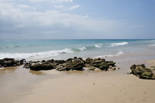 Sandy beach in Fuerteventura