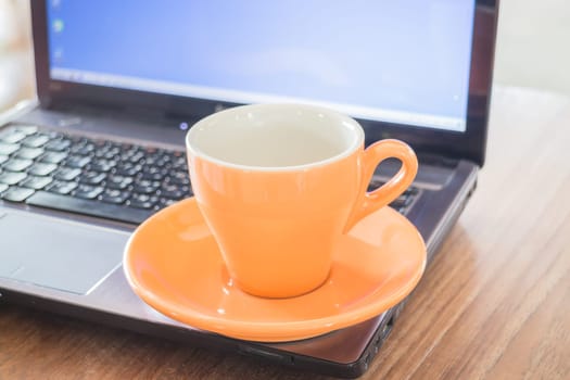 Tea time break of work, stock photo