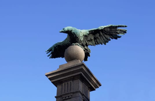 Eagle at Eagles' bridge in Sofia, Bulgaria