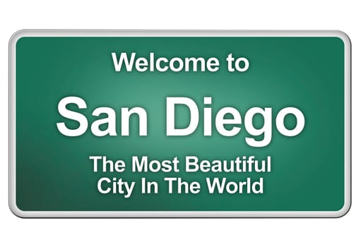 Green village sign with friendly Greetings