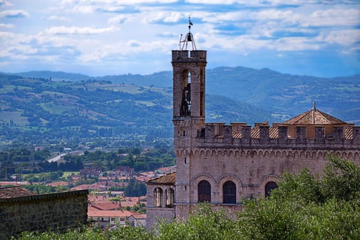View of the bell tower of Palazzo Ducale