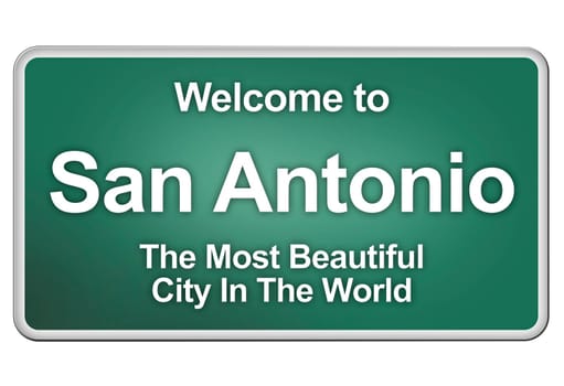 Green village sign with friendly Greetings