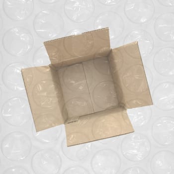A close up shot of a cardboard box