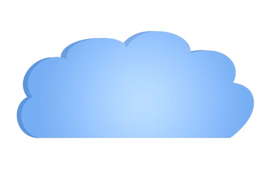 A conceptual image of computer cloud storage