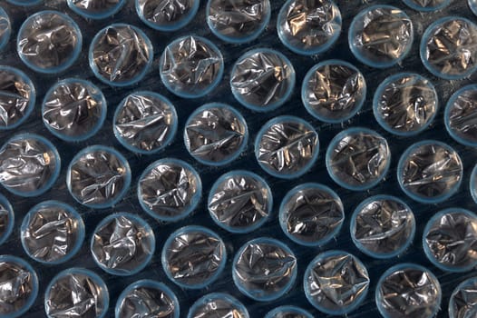 A close up shot of bubble wrap