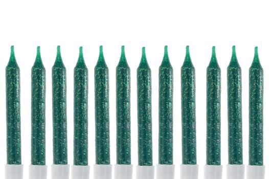 A close up shot of birthday candles