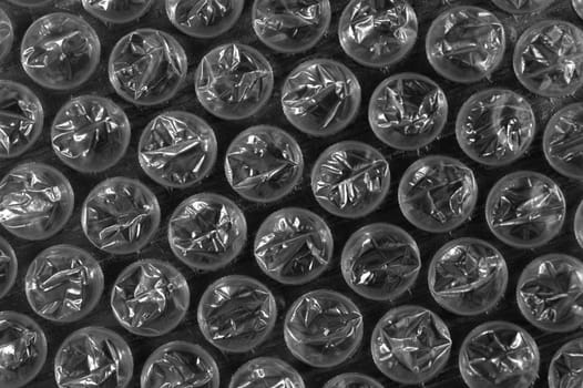 A close up shot of bubble wrap