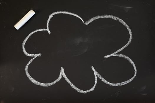 A conceptual image of computer cloud storage